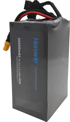 Buy 25C 30000mAh Pouch Pack Lipo UAV Battery Herewin 12s Lipo Battery 44.4V online manufacture