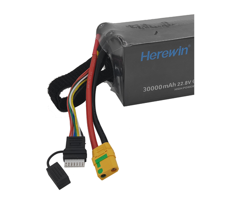 22.8V 30000mAh High Voltage Uav Battery PackPouch Cell Herewin 6S1P Drone Battery