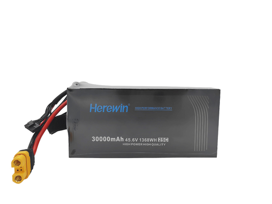 12S1P Soft Pack 45.6V LiHv Uav Drone Battery 25C 30000mAh 6.9kg