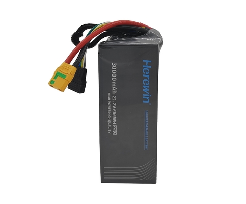 6S1P 30000mAh Lipo Pouch Cells Battery Pack 22.2V Herewin Battery
