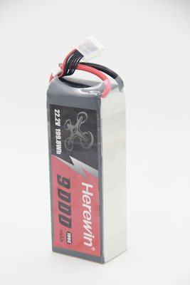 High Rate fast speed ​​6S 100C 9Ah FPV Drone Battery Herewin 22.2V 725g