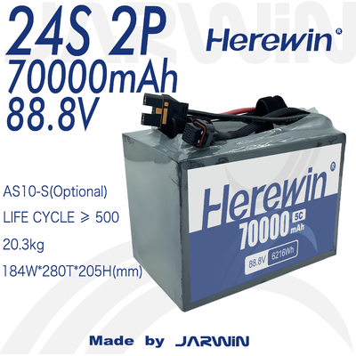 24S2P 88.8V 70000mAh Soft Pack Battery for Communication Port RS485 from Herewin