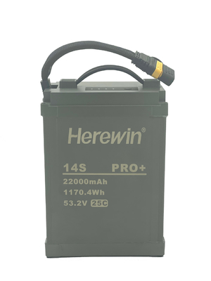 Herewin 14S1P Pro+ 22000mAh 25C Discharge Sprayer UAV Battery 53.2V With Aluminum Alloy Shell