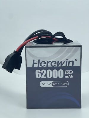 10C 62000mah Drone Lithium Battery 51.8V 14S Lithium Polymer Battery