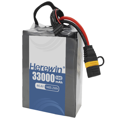 UAV Semi Solid State Battery 12S 44.4V 33000mAh Lightweight and High Capacity Energy Solution from Herewin Battery