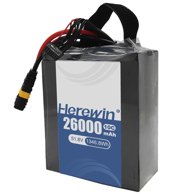 Herewin Semi-Solid State Battery 14S 51.8V 26000mAh Fast Charging For Drone Power