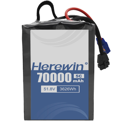 Herewin Semi-Solid State Battery 14S2P 51.8V 70000mAh With Li-Ion Lithium And LiFePO4 Chemistries