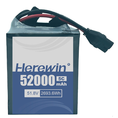 Long-Lasting 52000mAh Semi-Solid State Battery with 51.8V Voltage and CAN Communication Port